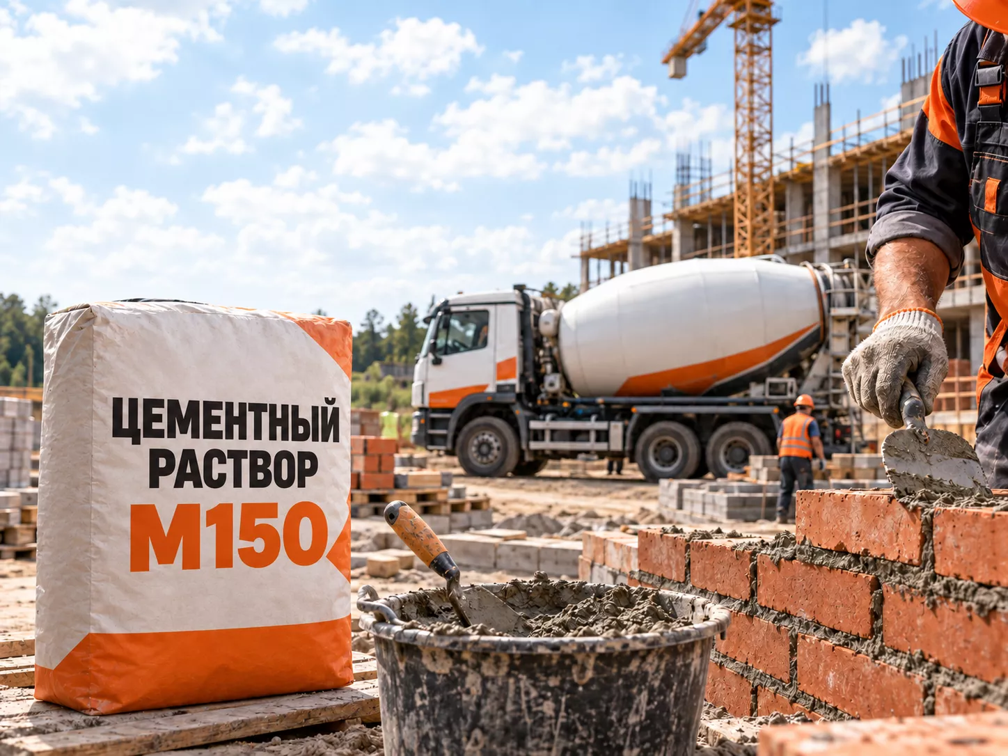 Цементный раствор М150 - 0