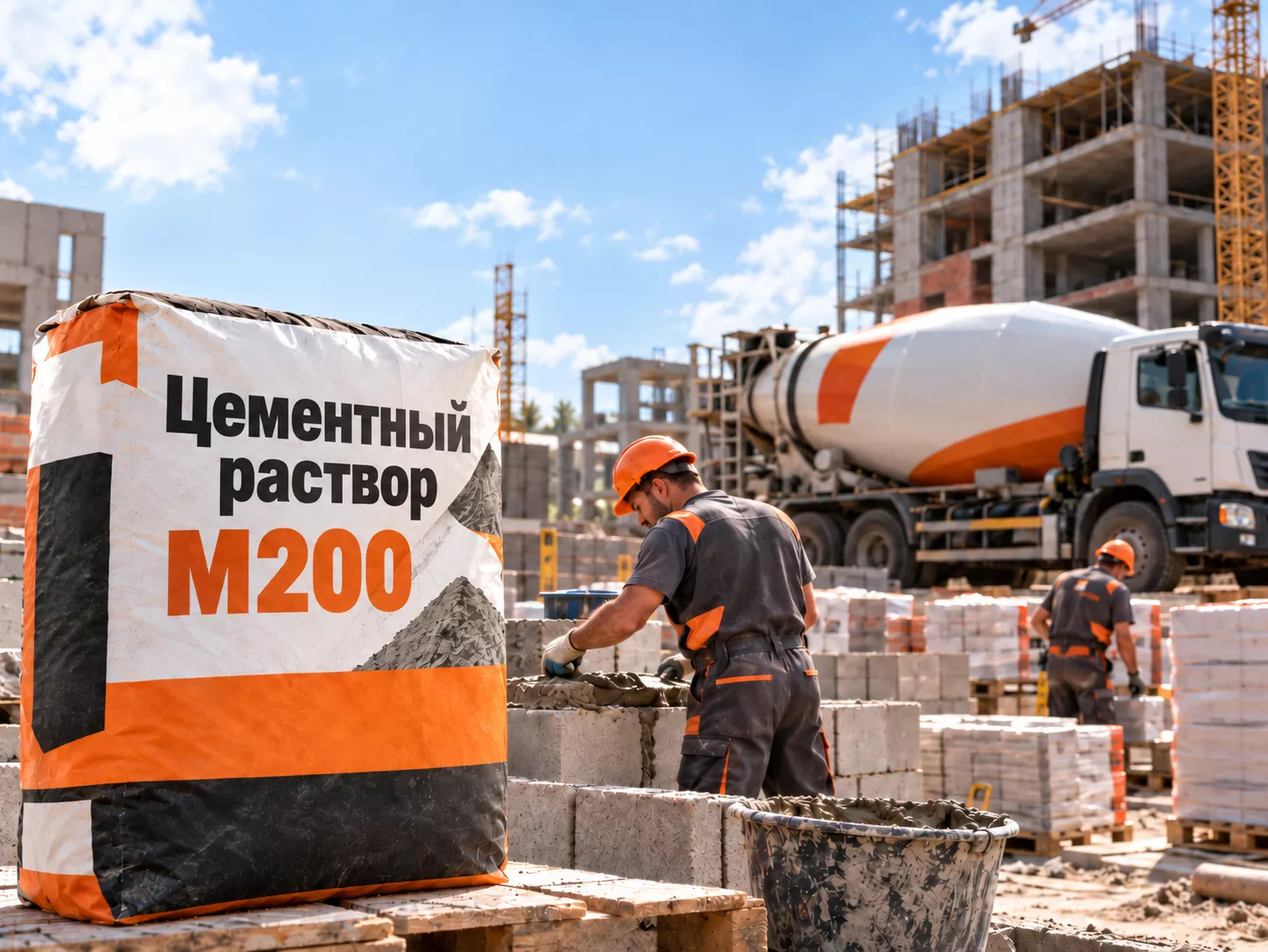 Цементный раствор М200 - 0