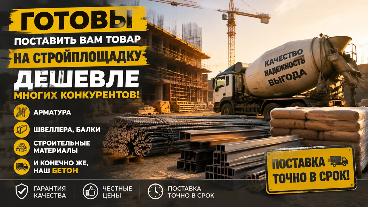 Готовы поставить Вам товар на стройку дешевле многих конкурентов!